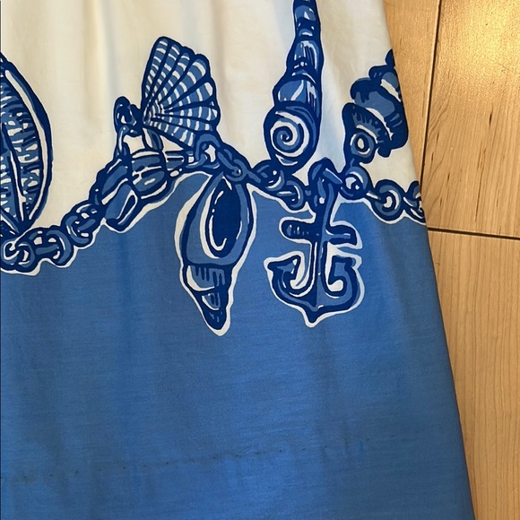Lilly Pulitzer Embellished White and Blue Casual Sundress - Picture 4 of 5
